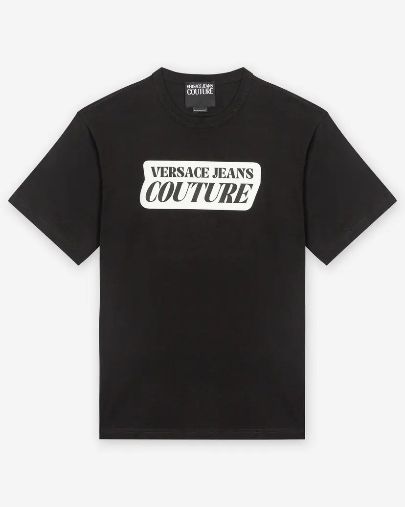 Versace Jeans Couture Versace Jeans Couture R Square Print Black T-shirt