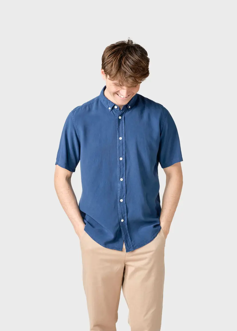 Klitmøller Collective ApS Mikkel lyocell shirt - Ocean