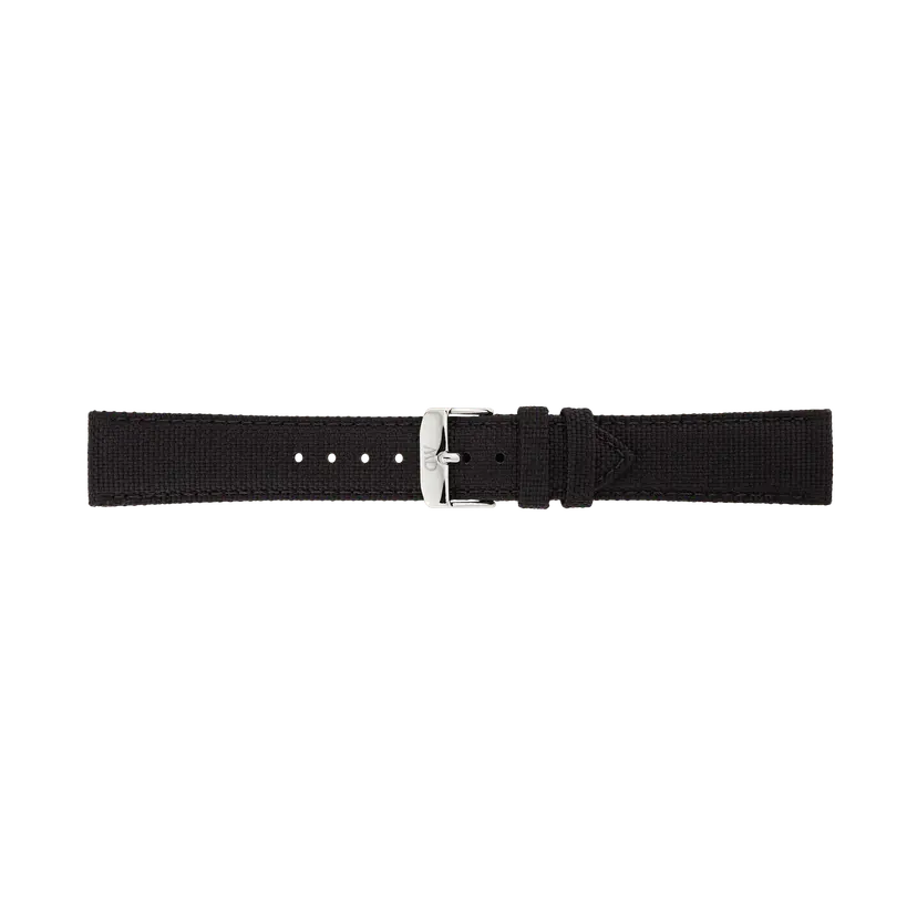 Daniel Wellington Silver Strap Black Canvas | DW