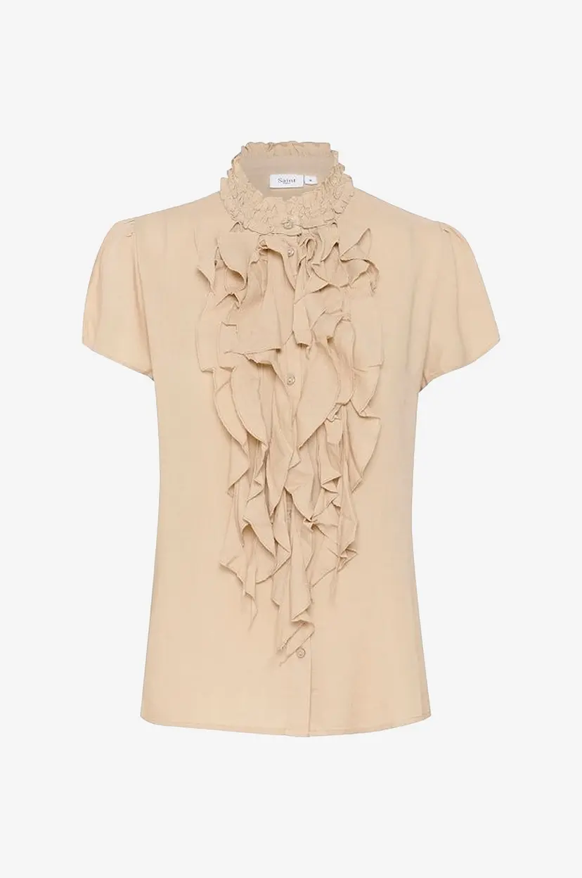 Saint Tropez Bluse ElliSZ SS Shirt - Beige