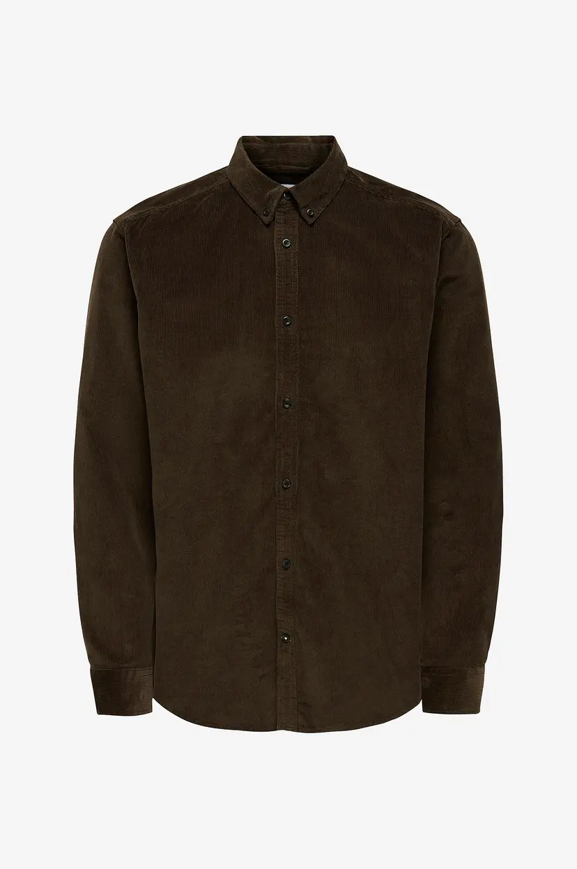 Only & Sons Manchester-skjorte  Onsmichael 18w Reg Cord Stretch Ls - Natur