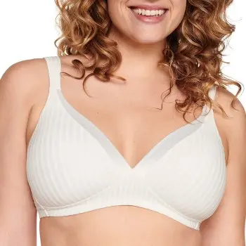 Naturana NATURANA BH Everyday Wednesday Striped Soft Bra Elfenben A 75 Dame