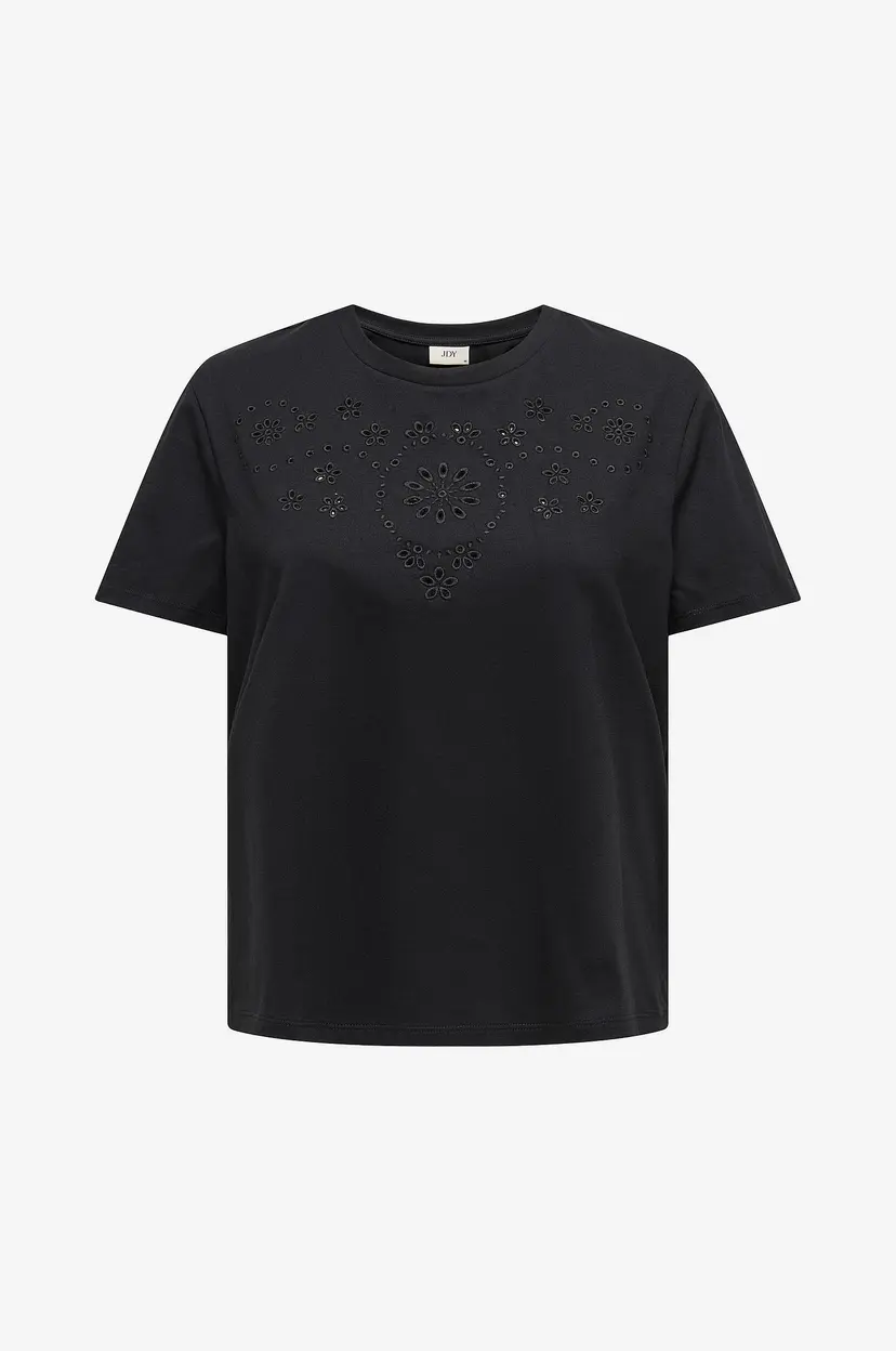 JDY Topp jdyCif S/S Broderie Anglaise Top - Svart