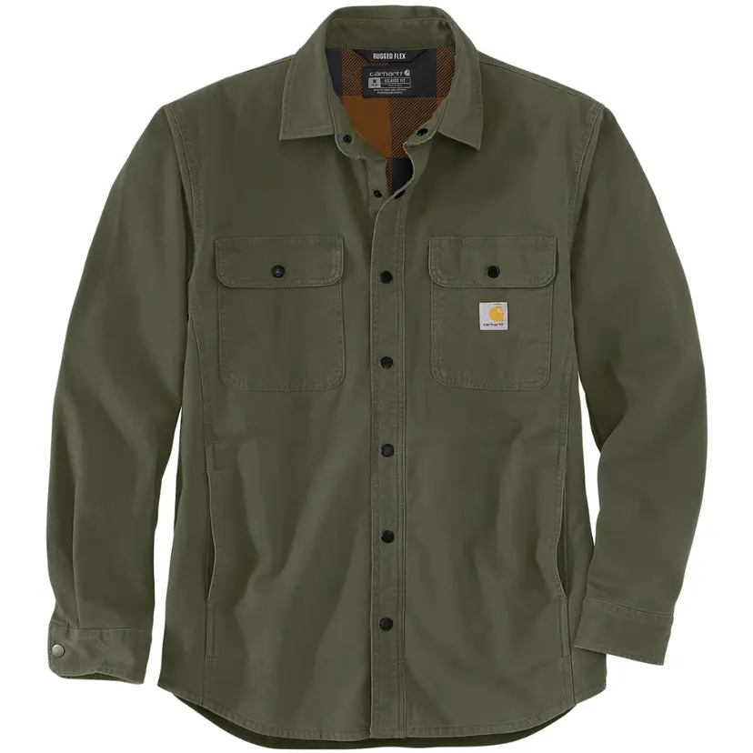 Carhartt Workwear Carhartt Workwear Carhartt M's Canvas Fleece-Lined Shirt Jacket Basil