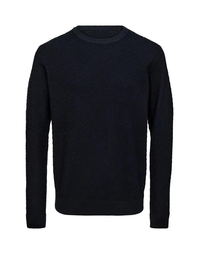 Black Blue O-neck regular fit knit
