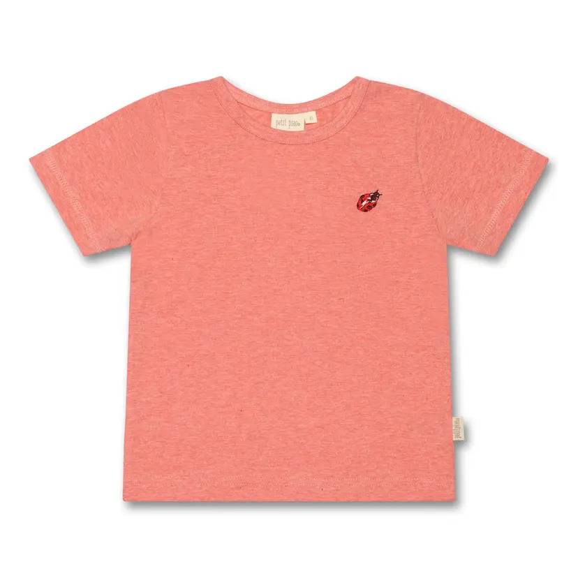 Petit Piao Petit Piao T-shirt S/S Motif Sea Shell Pink/Ladybug (98 /3 år)