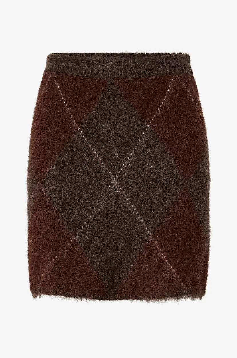 Y.A.S Skjørt Yasargy Hw Mohair Blend Knit Skirt - Brun