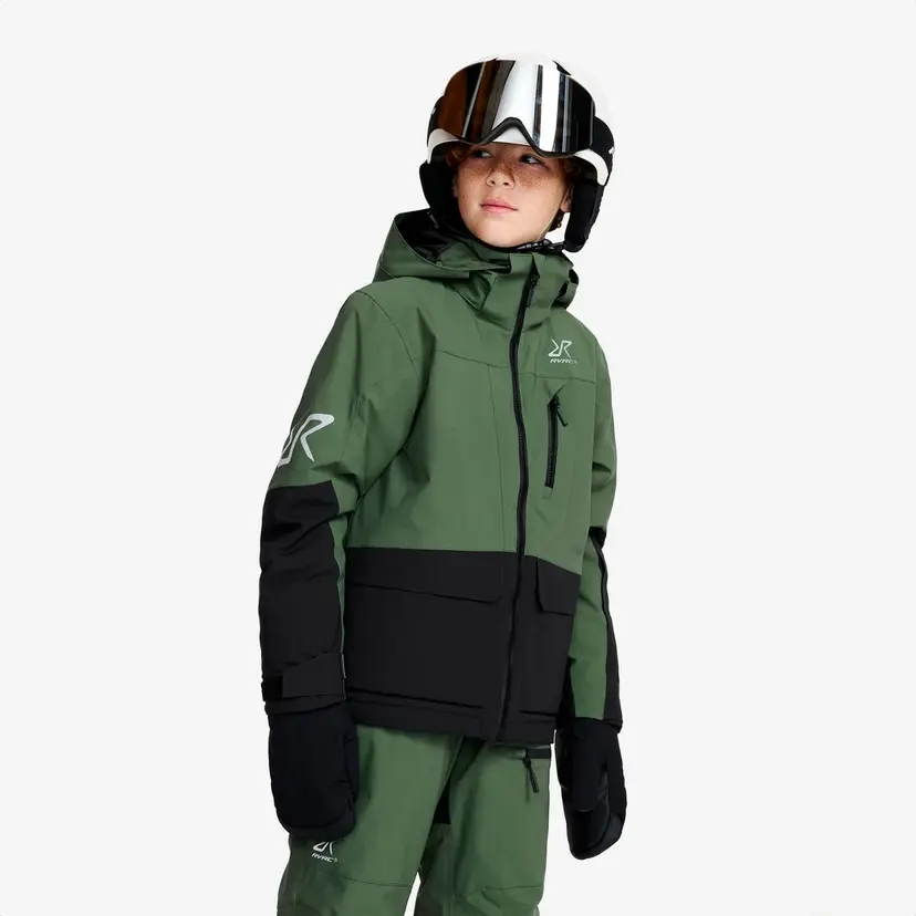 RevolutionRace AccXel Insulated 2L Ski Jacket Teens Garden Topiary/Black