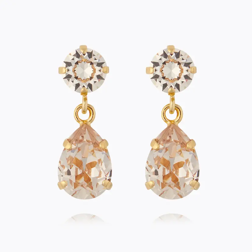 Caroline Svedbom Mini Drop Earrings Gold Silk