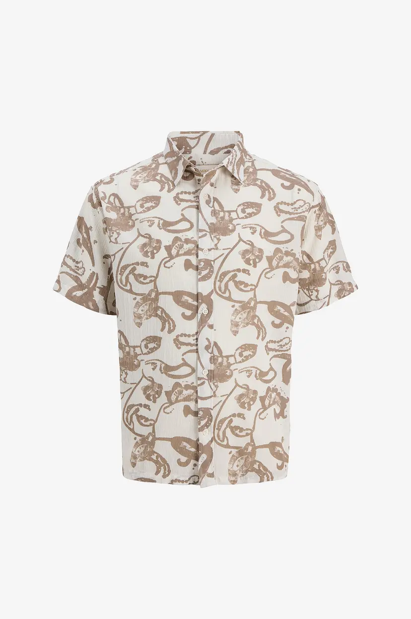 Jack & Jones Junior Skjorte jorMontauk Aop SS Jnr - Hvit