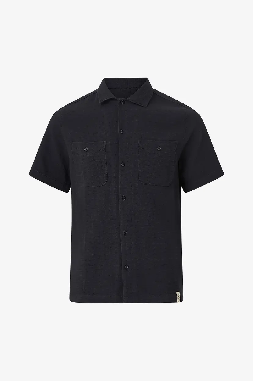 Superdry Skjorte Merchant Textured S/S - Svart