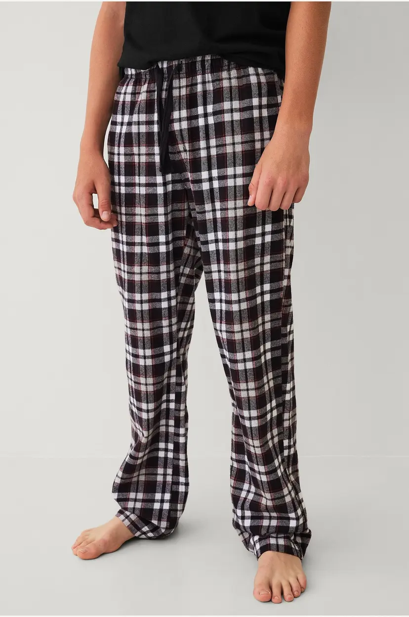 Ellos Collection Pysjbukser i flanell - Svart