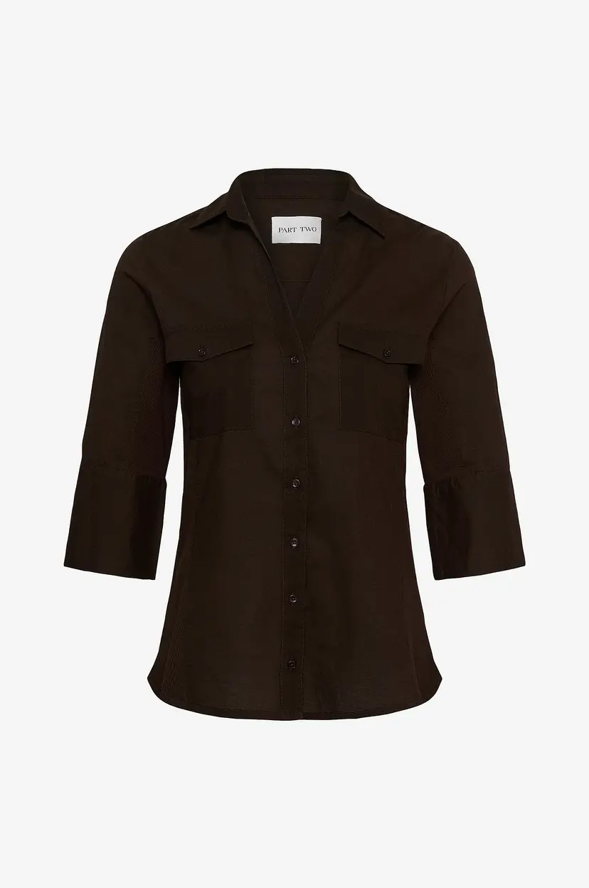 Part Two Bluse CortniaPW SH - Brun