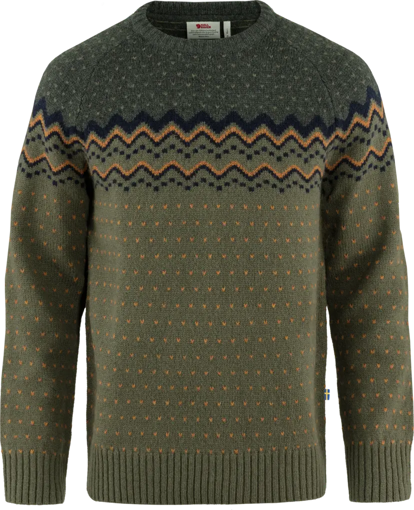 Fjällräven Fjällräven Men's Övik Knit Sweater Laurel Green/Deep Forest