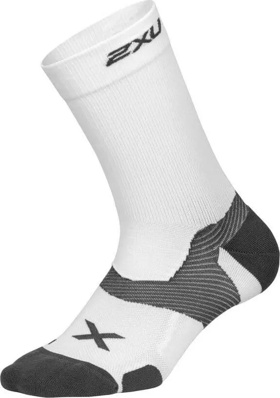 2Xu 2XU Vectr Cushion Crew Socks White/Grey