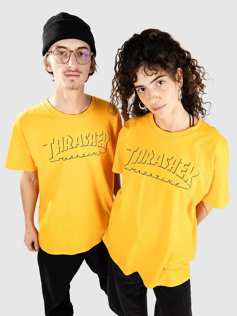 Thrasher Thrasher Shadow Mag Logo T-skjorte gul