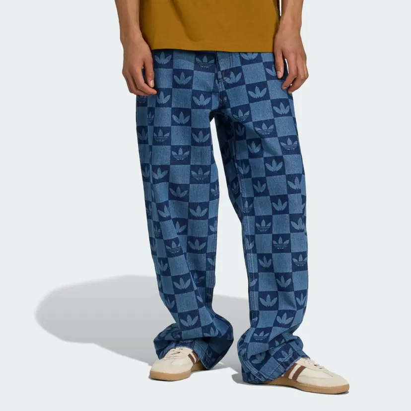 Adidas Monogram All Over Print Regular Denim Bukse