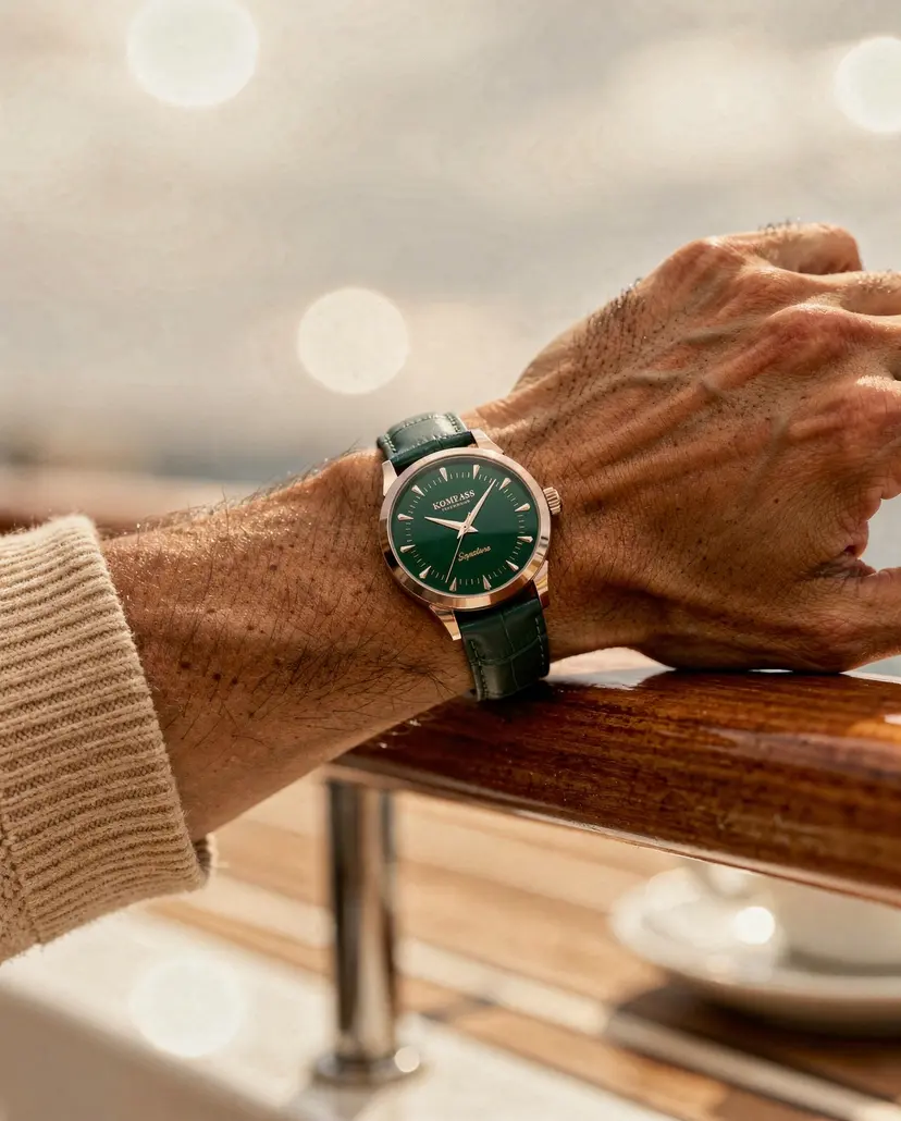 Kompass Stockholm Kompass Signature Rose Gold Green