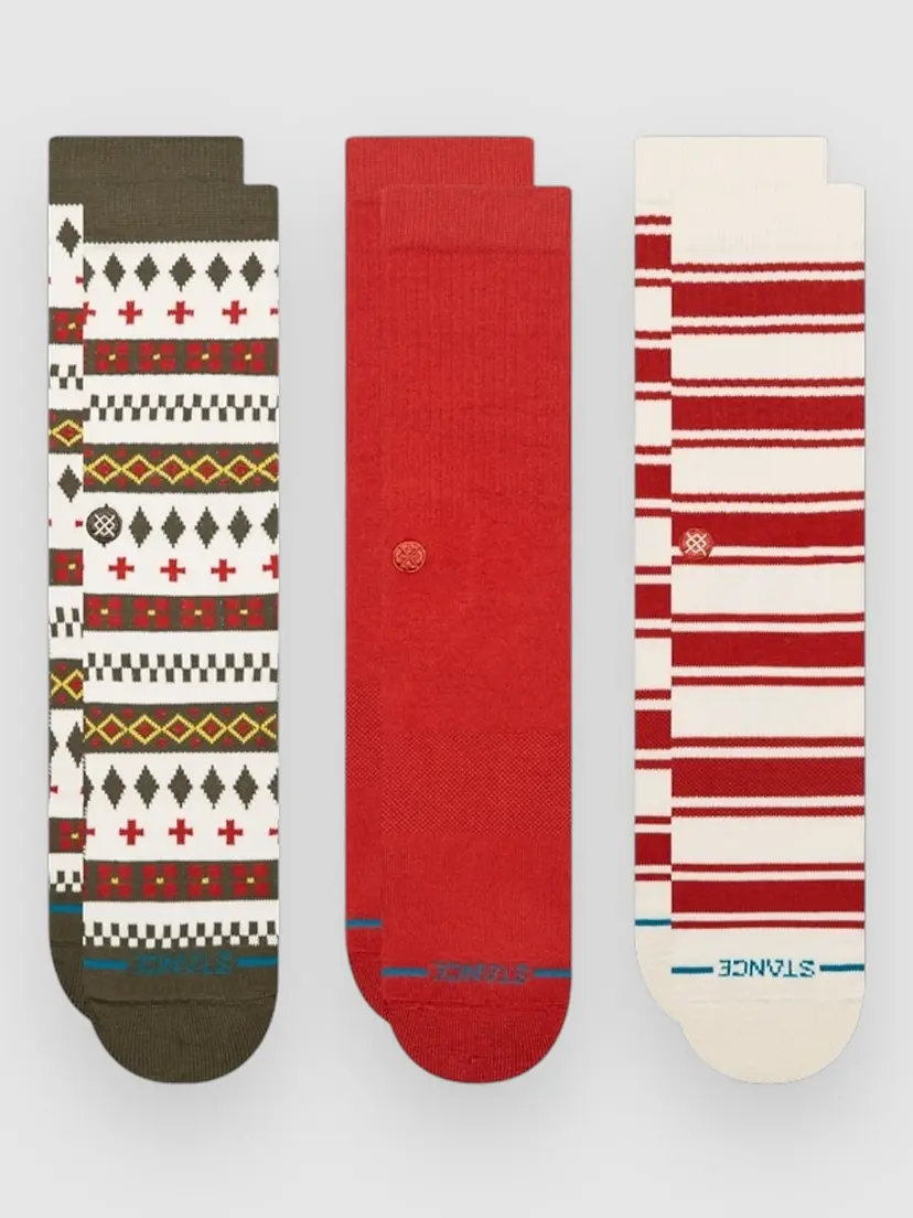 Stance Stance Cabin Days Crew 3 Pack Socks mønster