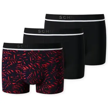 Schiesser Schiesser 3P 95-5 Organic Cotton Rio Boxer Marine/Rød bomull Small Herre