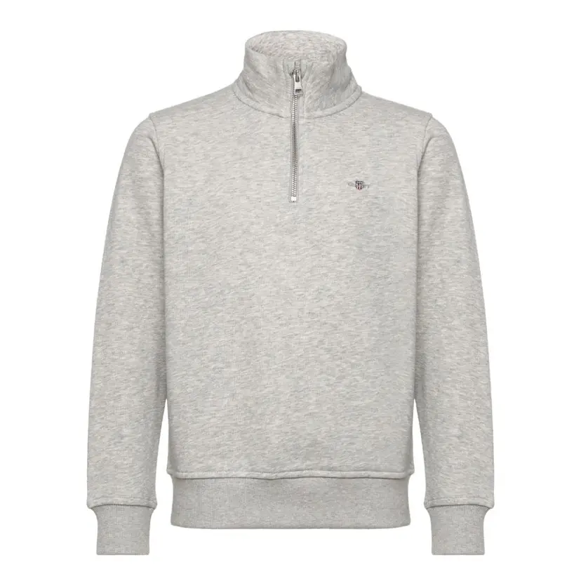 GANT Gant - Genser Shield Half Zip Charcoal Melange