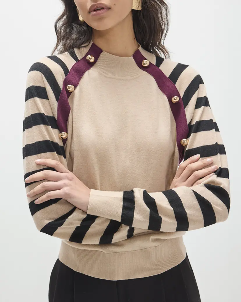 Lola Casademunt By MAITE Maite by Lola MF2611013 Beige Knitted sweatshirt
