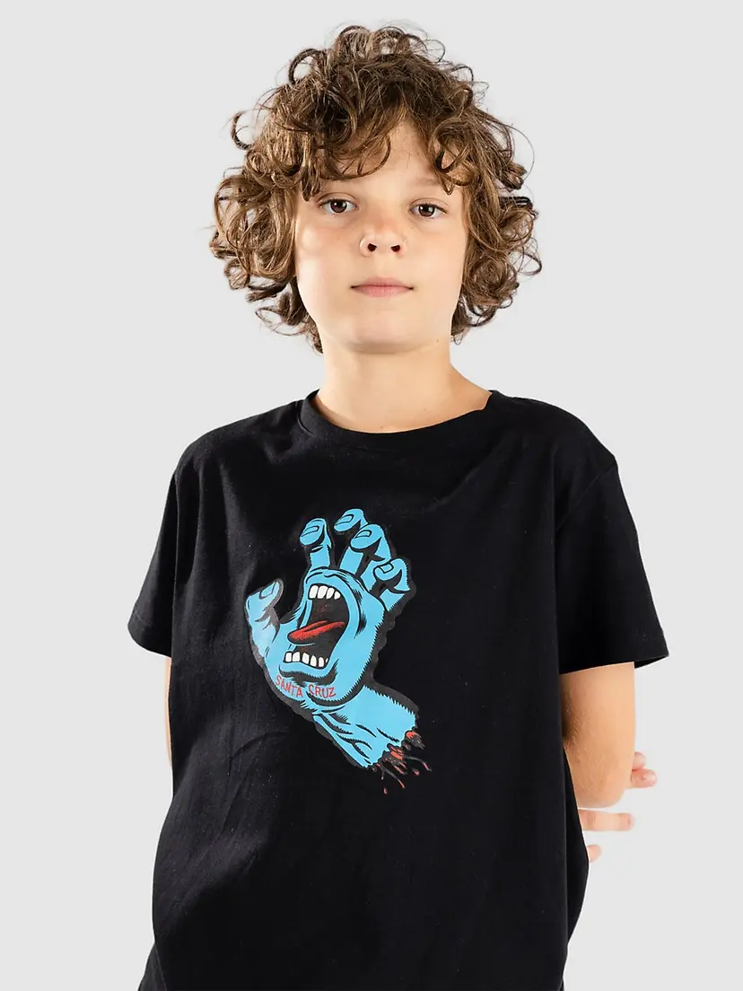 Santa Cruz Santa Cruz Screaming Hand Kids T-skjorte svart