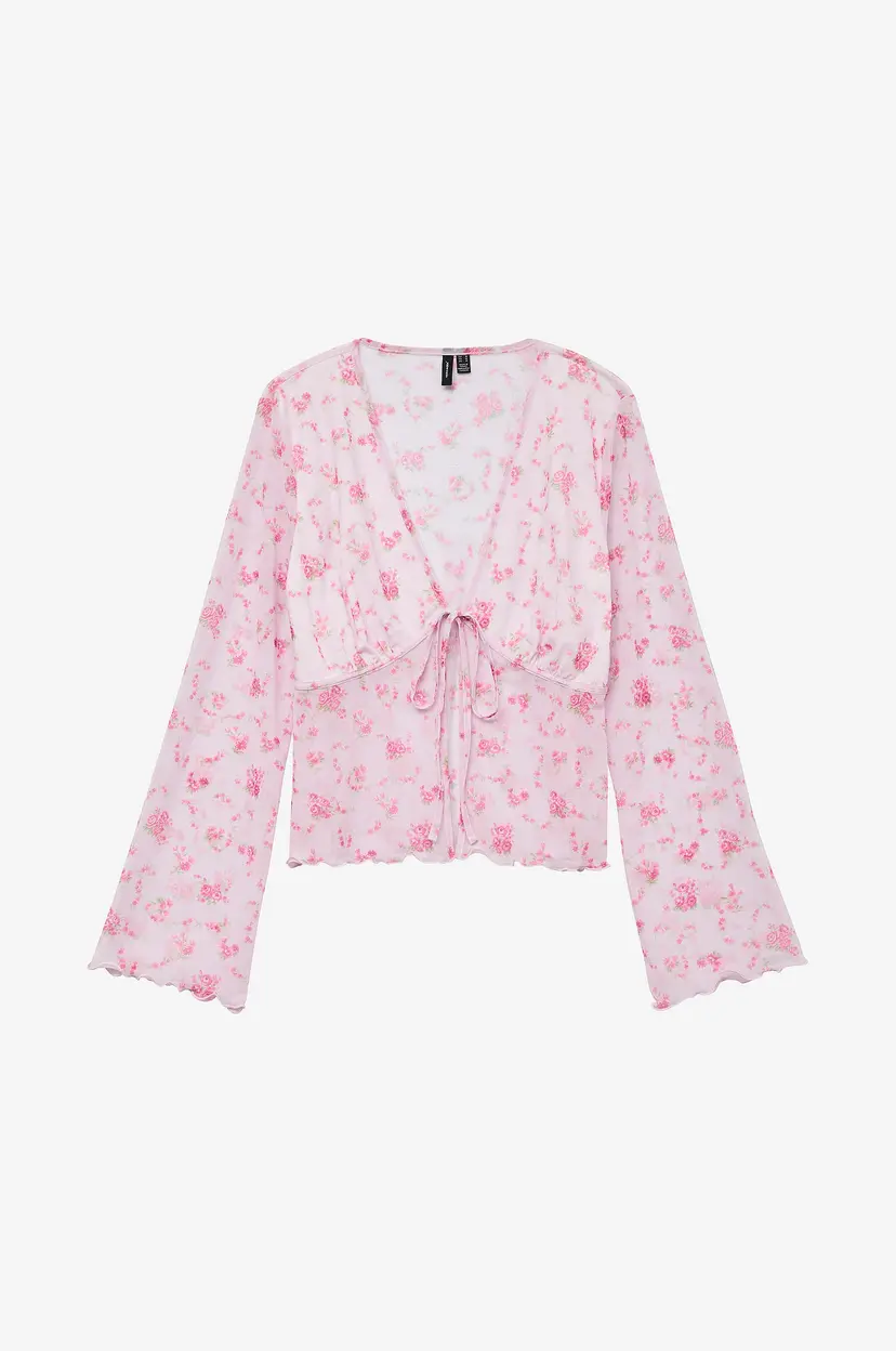 Vero Moda Topp vmLia LS Cardigan Jrs Exp Sb2 - Rosa