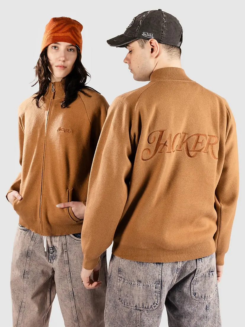 Jacker Jacker Classic Zip Knit Strikket genser brun