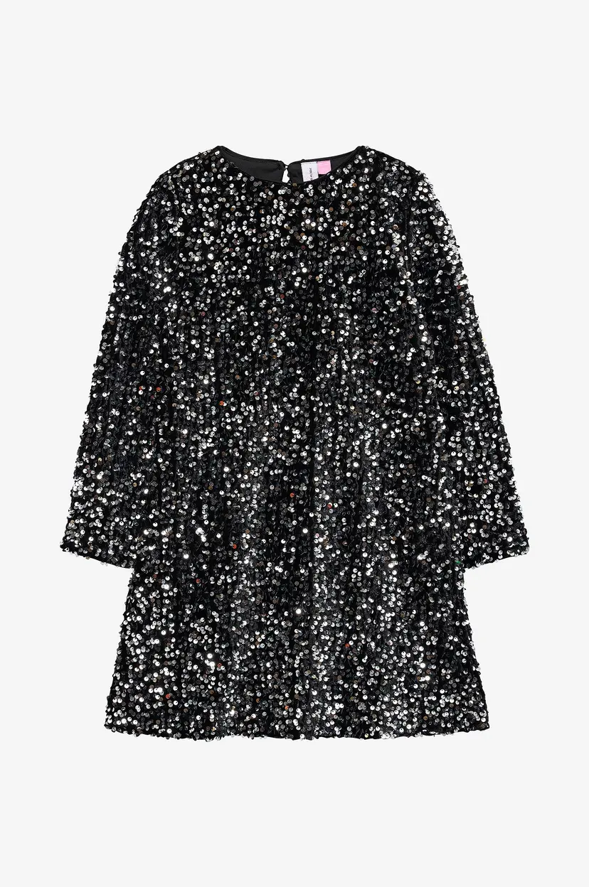 Vero Moda Girl Plajettkjole vmBella LS Sequin Jrs Grl - Svart