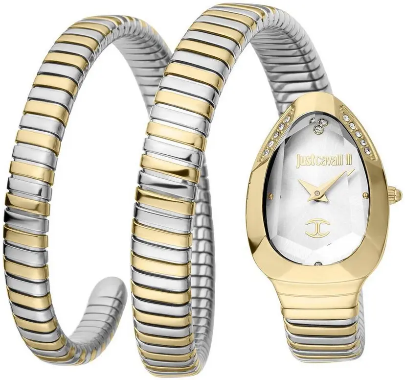 Just Cavalli Just Cavalli Dameklokke JC1L209M0065 Signature Sølvfarget/Gulltonet