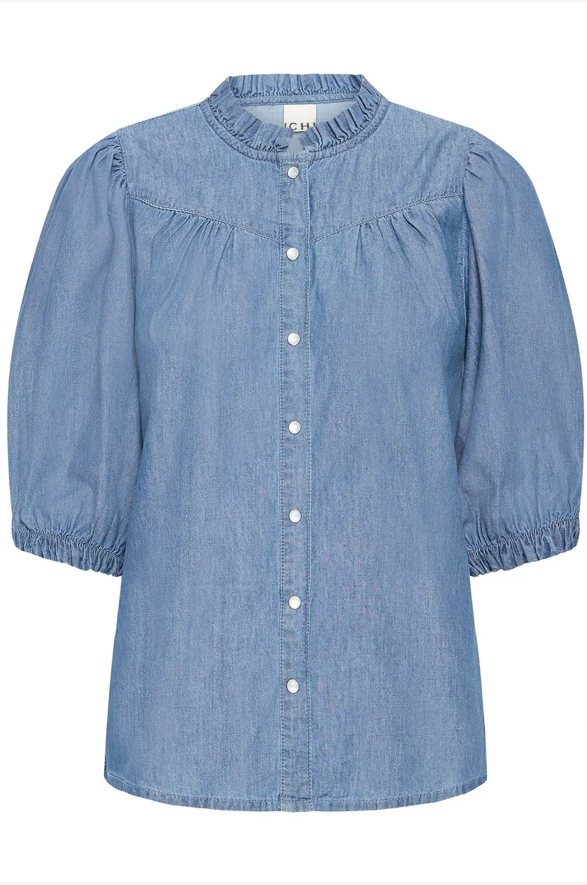 Ichi Denimbluse ihAncey SH - Blå