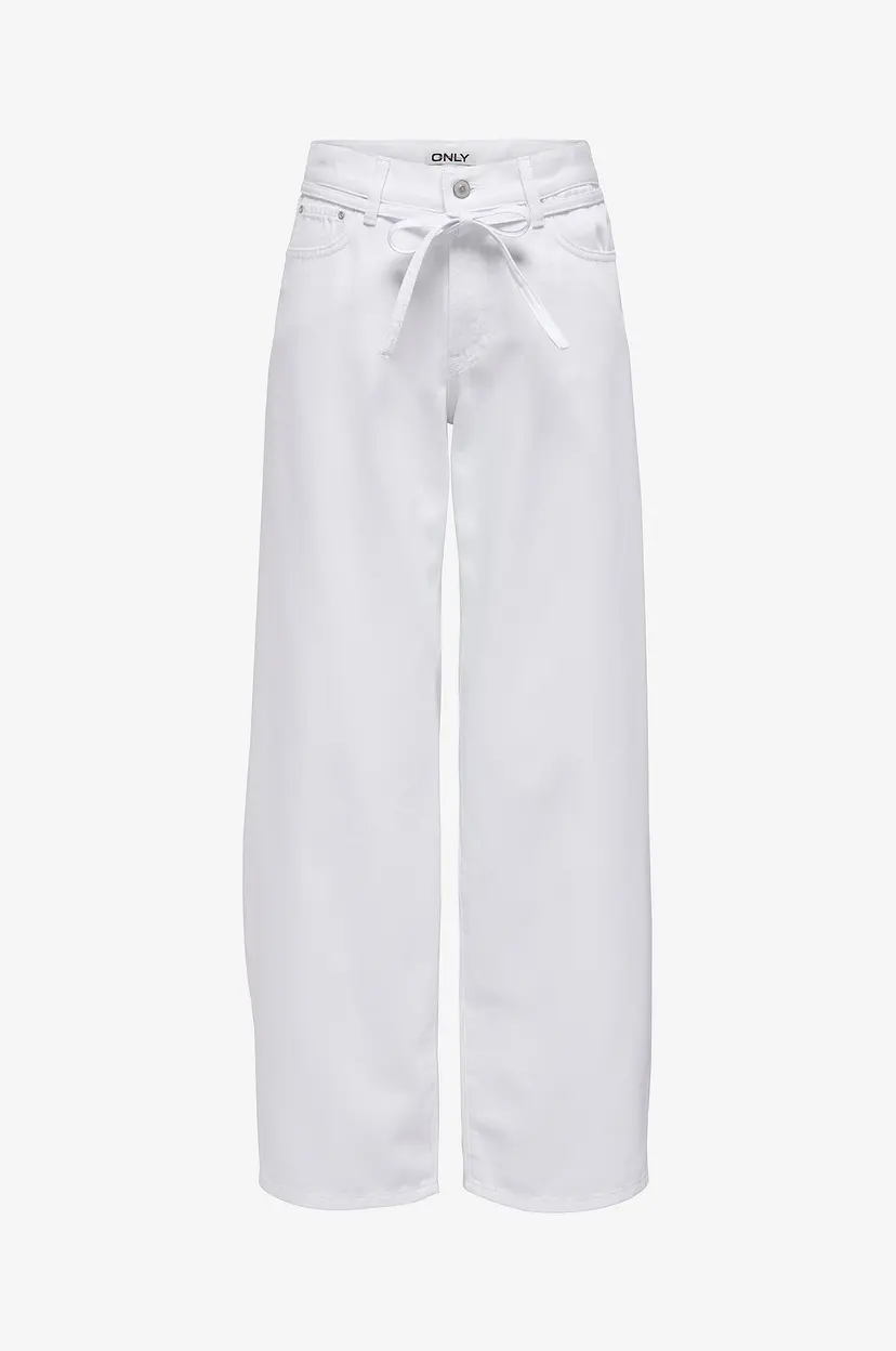 ONLY Jeans Onlgianna MW Straight - Hvit