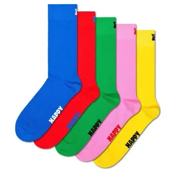 Happy Socks Happy socks Strømper 5P Solid Socks Mixed bomull Str 36/40