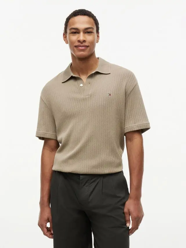 Tommy Hilfiger OPEN KNIT RELAXED FIT POLO