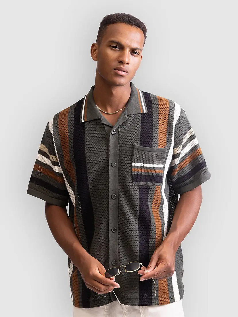 Redefined Rebel Redefined Rebel RREduardo Knit Boxy Fit Skjorte mønster