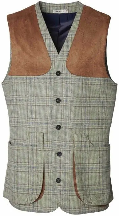 Chevalier Chevalier Wiston Tweed Shooting Vest Men Willlow Checked