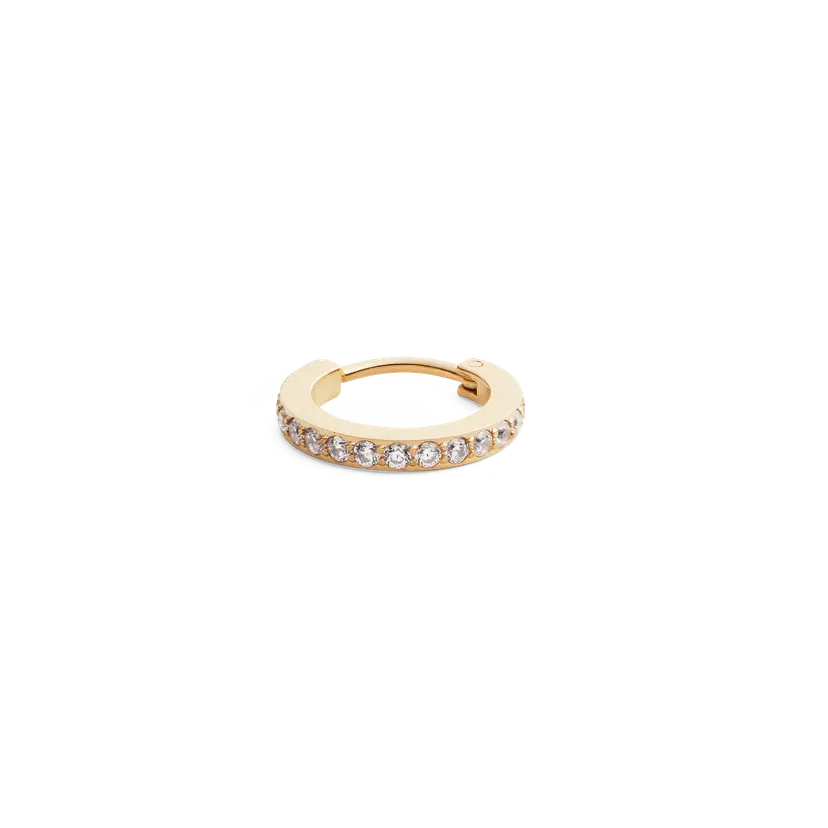 Gold Earrings Crystal Hoop Earring | DW