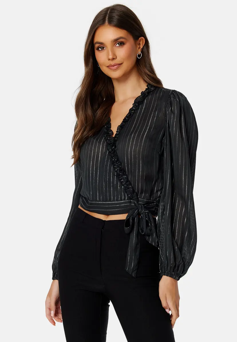 Bubbleroom Taylin Frill Wrap Blouse