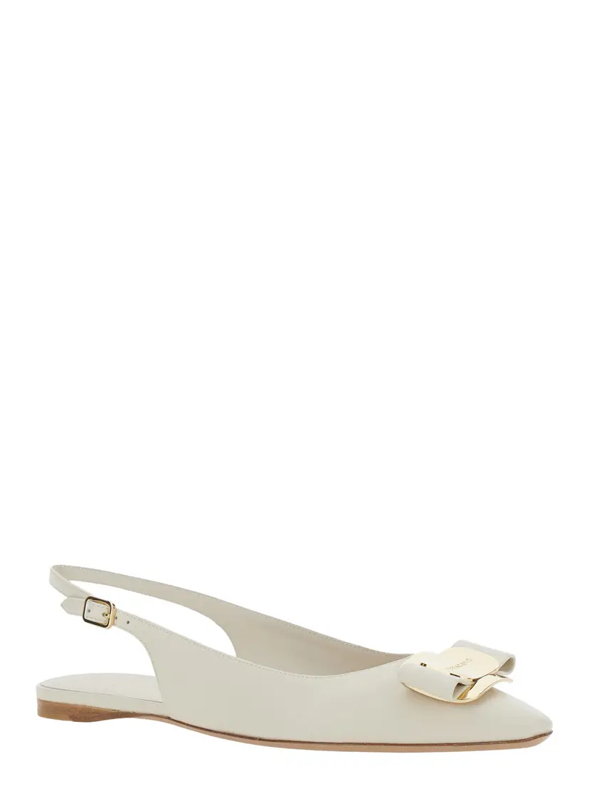 Ferragamo Ferragamo Ballerinasko – Hvit