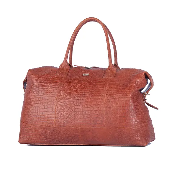 Bon Goût Bon Gout Columbia Rejsetaske 52cm Croco Mørk Cognac