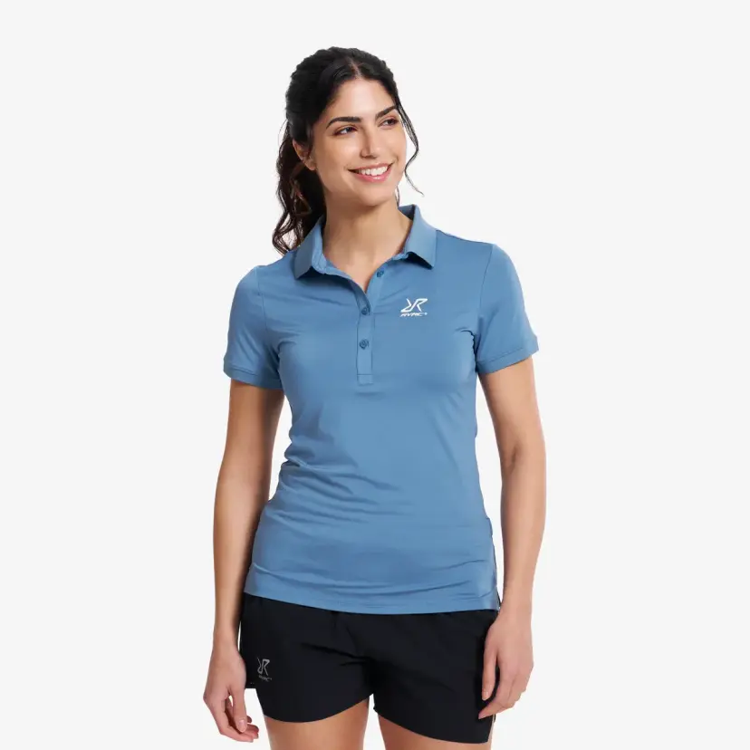 RevolutionRace Stream Active Polo Shirt Dame Captain's Blue