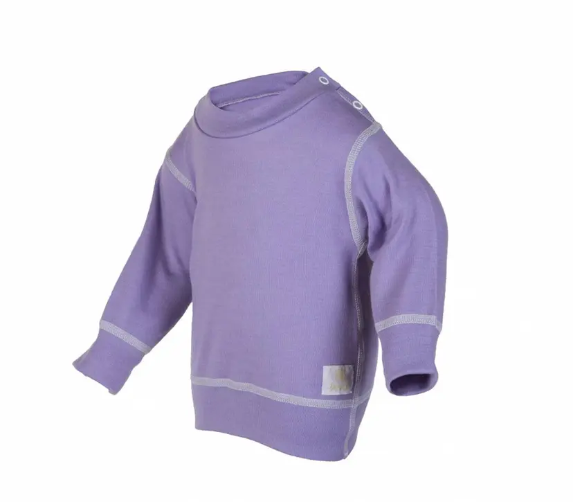 Janus Janus Genser m.trykknapp Babywool Lavendel