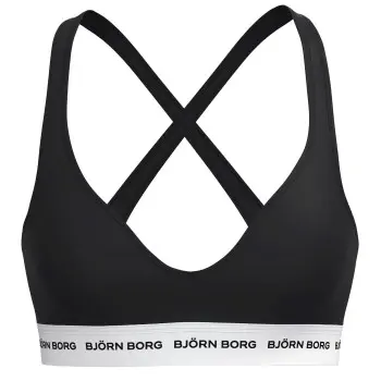 Björn Borg Björn Borg BH Logo Bralette Svart bomull X-Small Dame