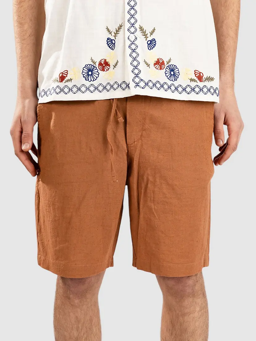 Anerkjendt Anerkjendt Aklt James Cot/Linen Ela Shorts brun