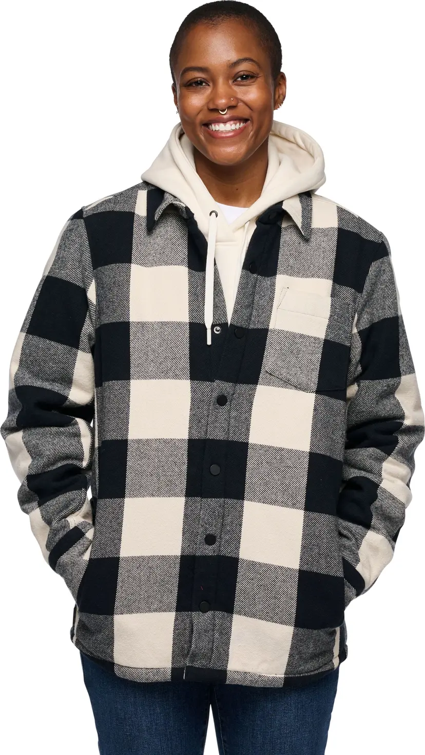 Black Diamond Black Diamond Women's Project Lined Flannel Shirt Black-Off White Plaid