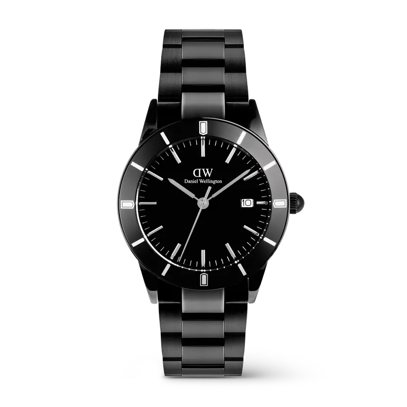 Daniel Wellington Black 40mm Watch Iconic Paradigma Link | DW