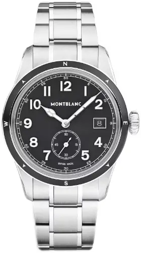Montblanc Montblanc 1858 Herreklokke 136355 Sort/Stål Ø38 mm