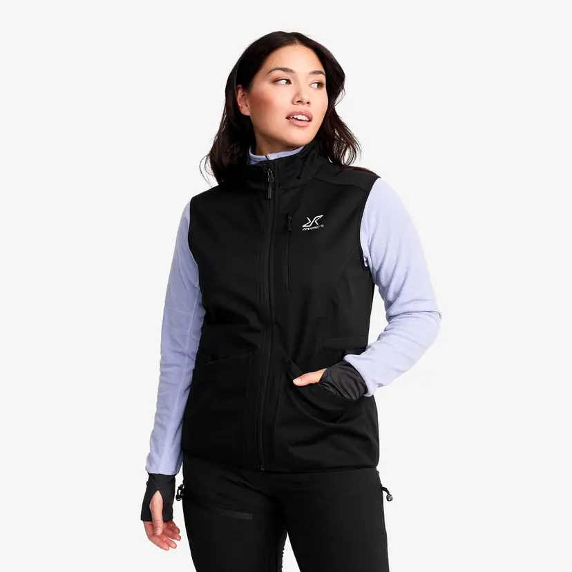 RevolutionRace Responder Softshell Vest Dame Black