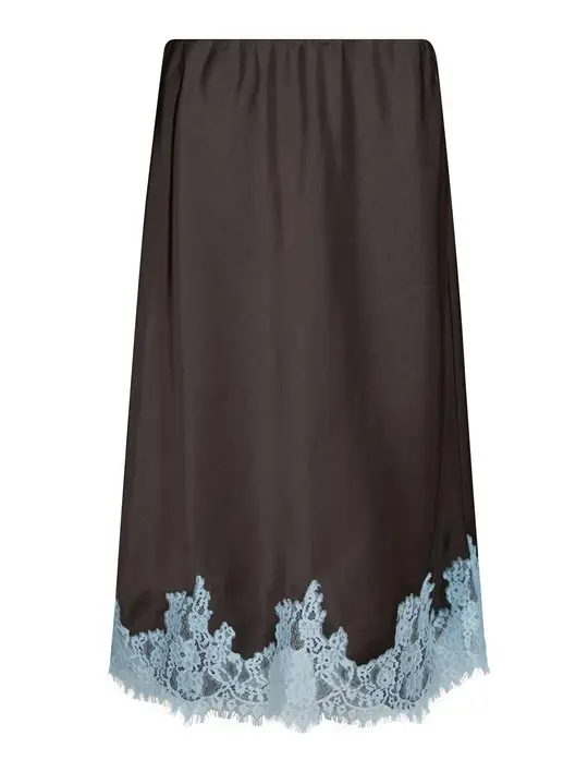 Neo Noir Neo Noir - Naira Lace Skirt - Dark Brown